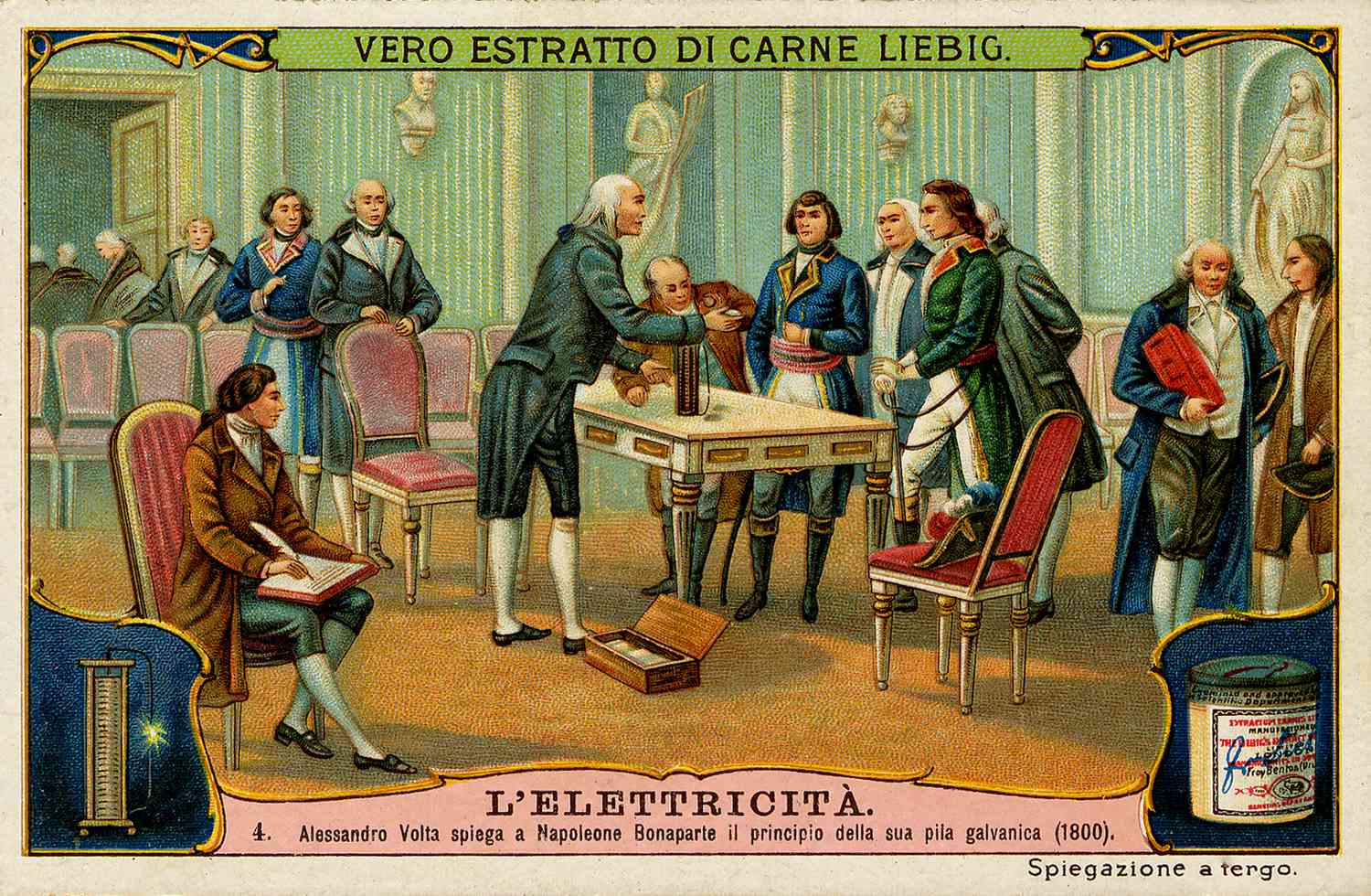 mort du physicien italien Volta, inventeur de la première pile é;lectrique