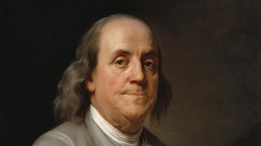Mort de l'amé;ricain Benjamin Franklin, diplomate et inventeur du paratonnerre