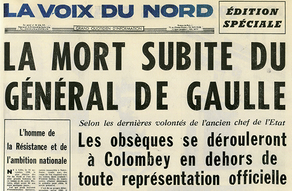 La Fin d'une Ère : Hommage au Général de Gaulle, Architecte de la France Moderne